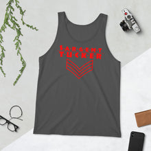 Load image into Gallery viewer, Sargent Tucker's Red Striped Logo, Unisex Tank Top