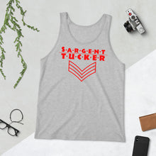 Load image into Gallery viewer, Sargent Tucker's Red Striped Logo, Unisex Tank Top