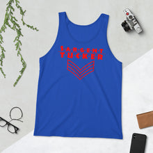 Load image into Gallery viewer, Sargent Tucker's Red Striped Logo, Unisex Tank Top