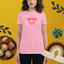 Load image into Gallery viewer, Sargent Tucker's - Red Logo Striped - Women's short sleeve t-shirt