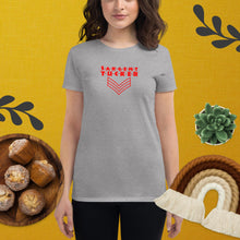 Load image into Gallery viewer, Sargent Tucker's - Red Logo Striped - Women's short sleeve t-shirt